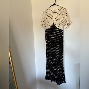 A new day polka dot two tone dress